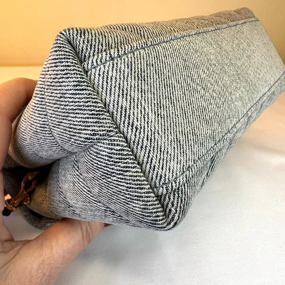 Saint Laurent Loulou Puffer Y Quilted Toy Blue Denim NWT Crossbody Italy COA - Picture 10 of 17